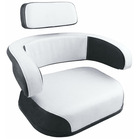 Aftermarket 3 pc Black & White Vinyl Cushion Set S400700 fits International Tractors SEQ90-0598